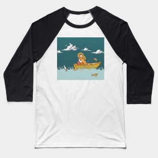 Crossing by the sea Baseball T-Shirt